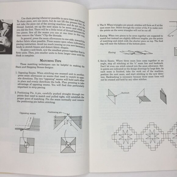 Vintage 1989 Stars And Stepping Stones Quilt Book Marsha McCloskey Pattern Ideas - Picture 5 of 9